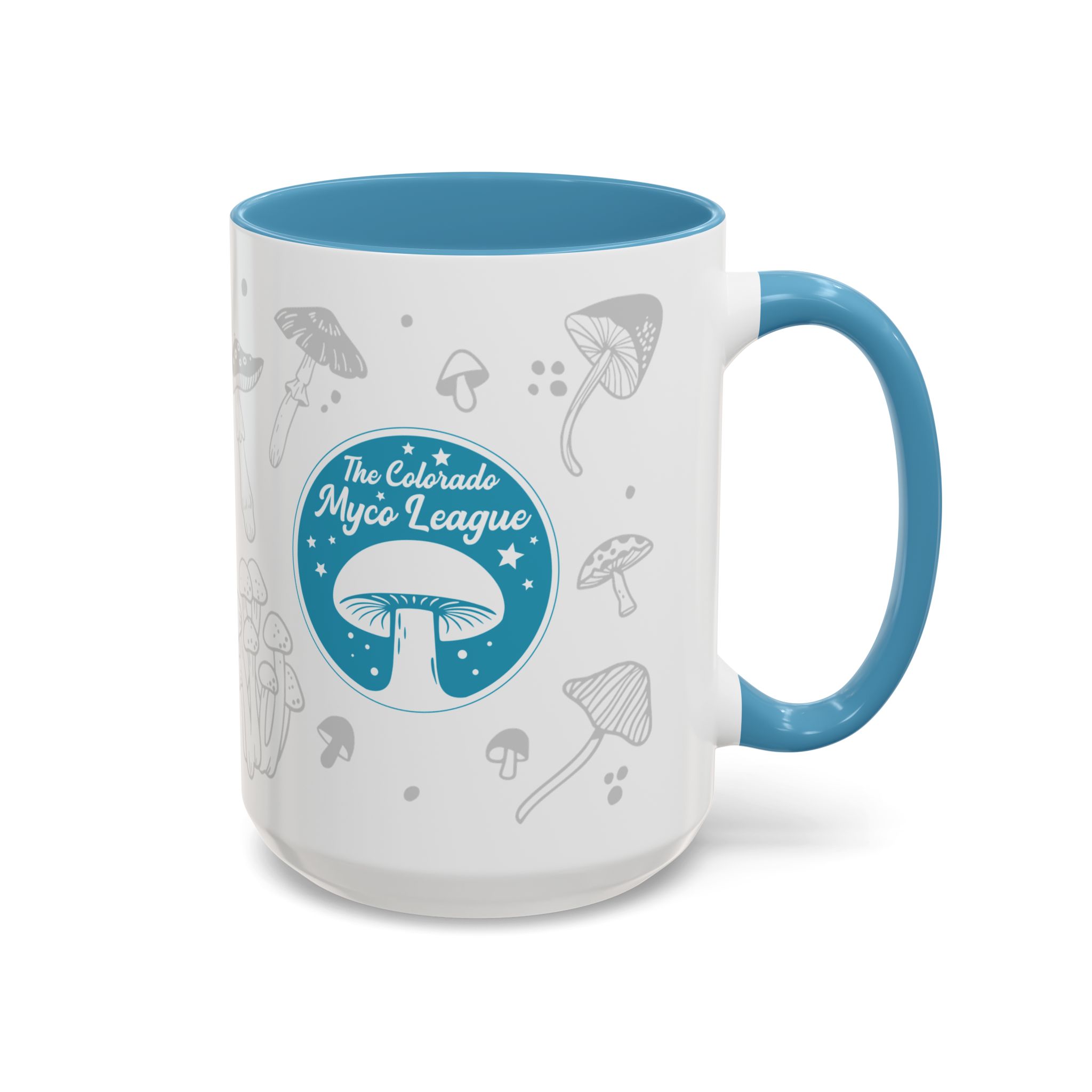 Light Blue Accent Colorado Myco League Mushroom Mug - Image 6